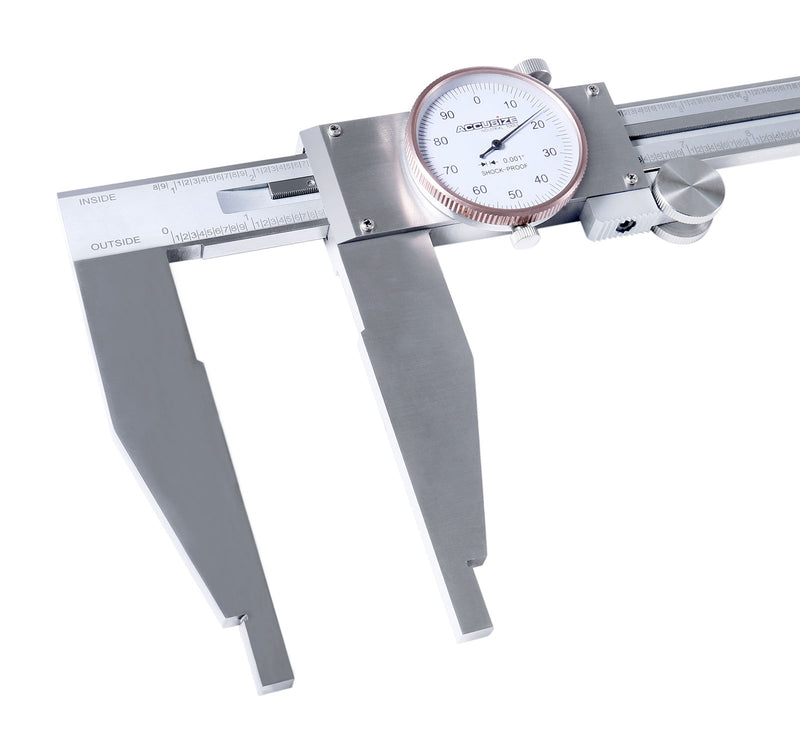 40'' by 0.001'' Heavy-Duty Dial Caliper, Stainless Steel in Fitted Case, 1721-0040