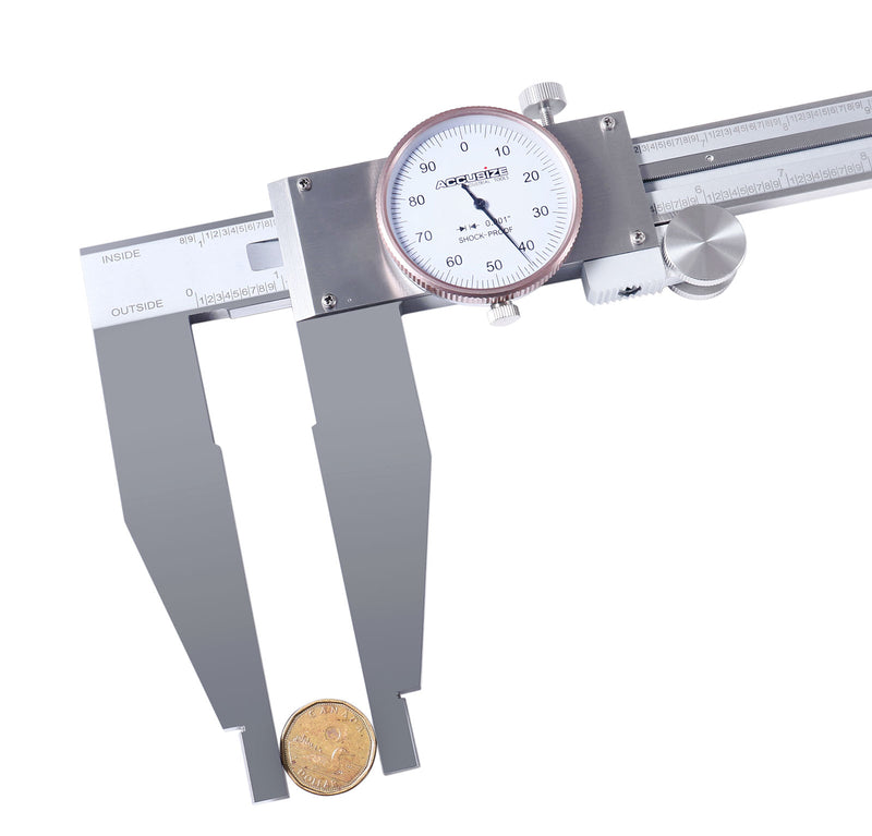 40'' by 0.001'' Heavy-Duty Dial Caliper, Stainless Steel in Fitted Case, 1721-0040
