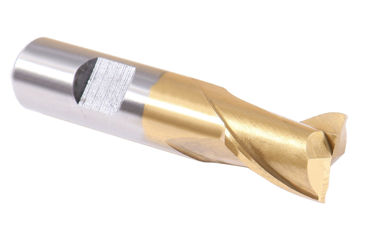 20 Pc H.S.S. Tin Coated End Mill Set, Metric Size, Cutting Diameter from 3 mm up to 20 mm, 2 Flute and 4 Flute, 1810-0104