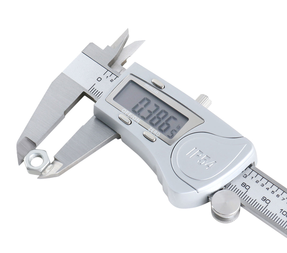 Digital Caliper, 0-6''/0-150 mm Range by 0.0005''/0.01 mm Resolution, Large LCD, Ip54 Water Resistant, 2015-0150