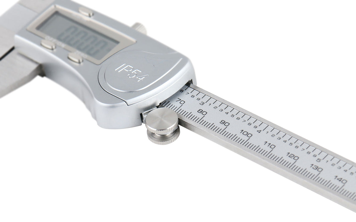 Digital Caliper, 0-8''/0-200 mm Range by 0.0005''/0.01 mm Resolution, Large LCD, Ip54 Water Resistant, 2015-0200