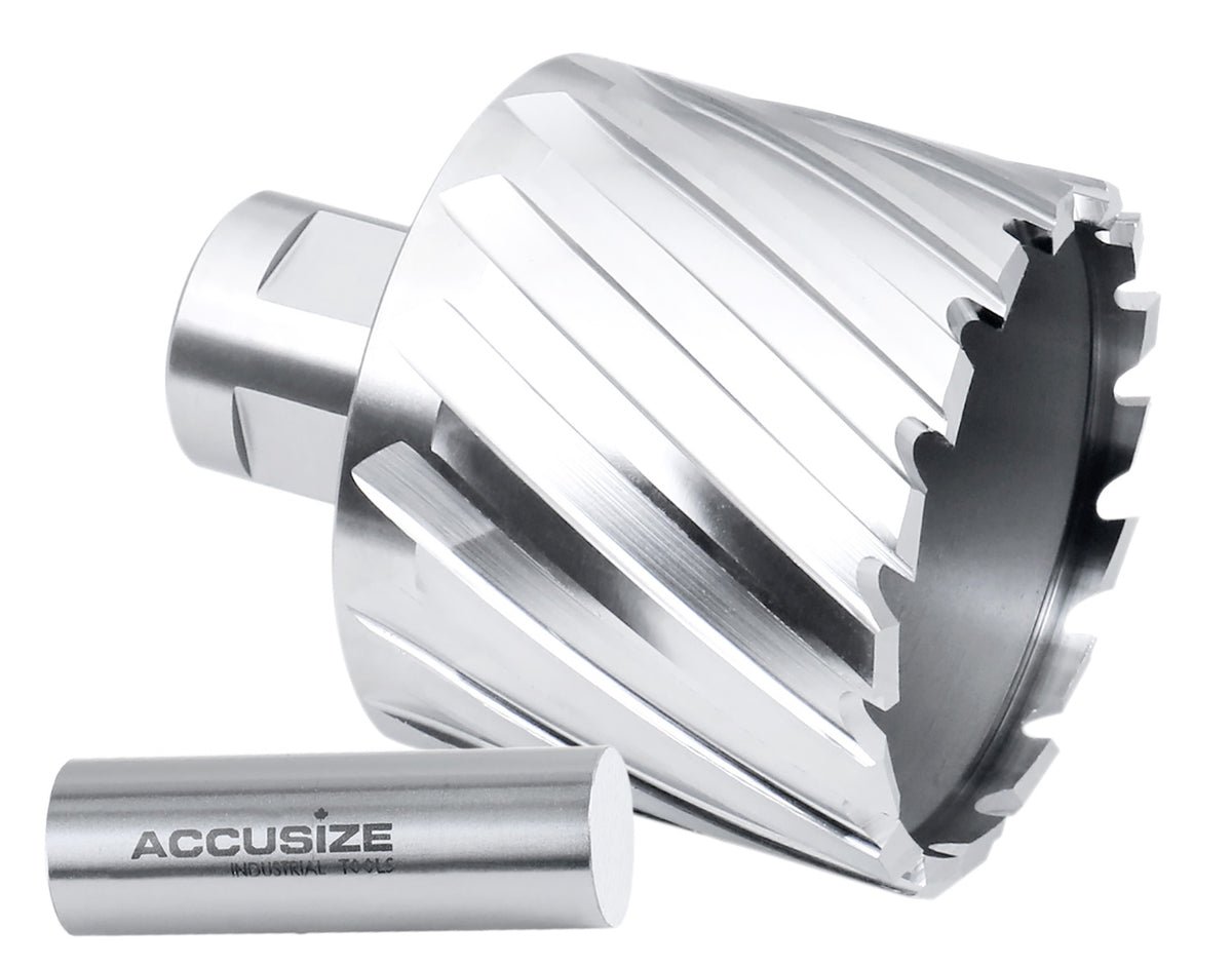 Fraises annulaires H.S.S. de 2" Profondeur de coupe avec tige Weldon 3/4" ou 1-1/4 po, sol CBN, norme ANSI