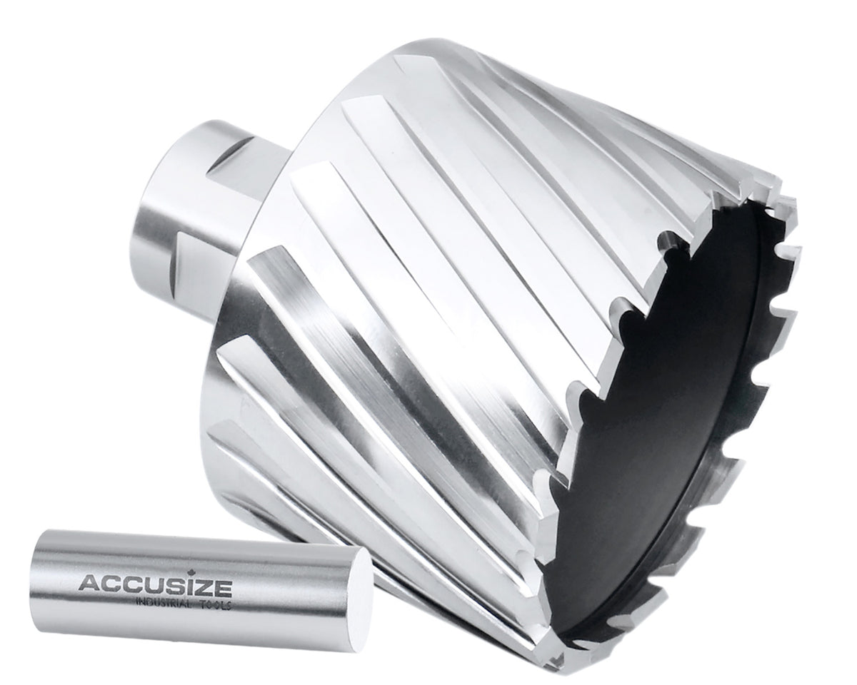 Fraises annulaires H.S.S. de 2" Profondeur de coupe avec tige Weldon 3/4" ou 1-1/4 po, sol CBN, norme ANSI