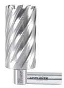 3" Cutting Depth, H.S.S. Annular Cutters with 3/4" Weldon Shank, CBN Ground, ANSI Standard