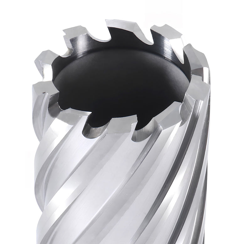 Fraises annulaires H.S.S. 3" Profondeur de coupe avec tige Weldon 3/4", sol CBN, norme ANSI