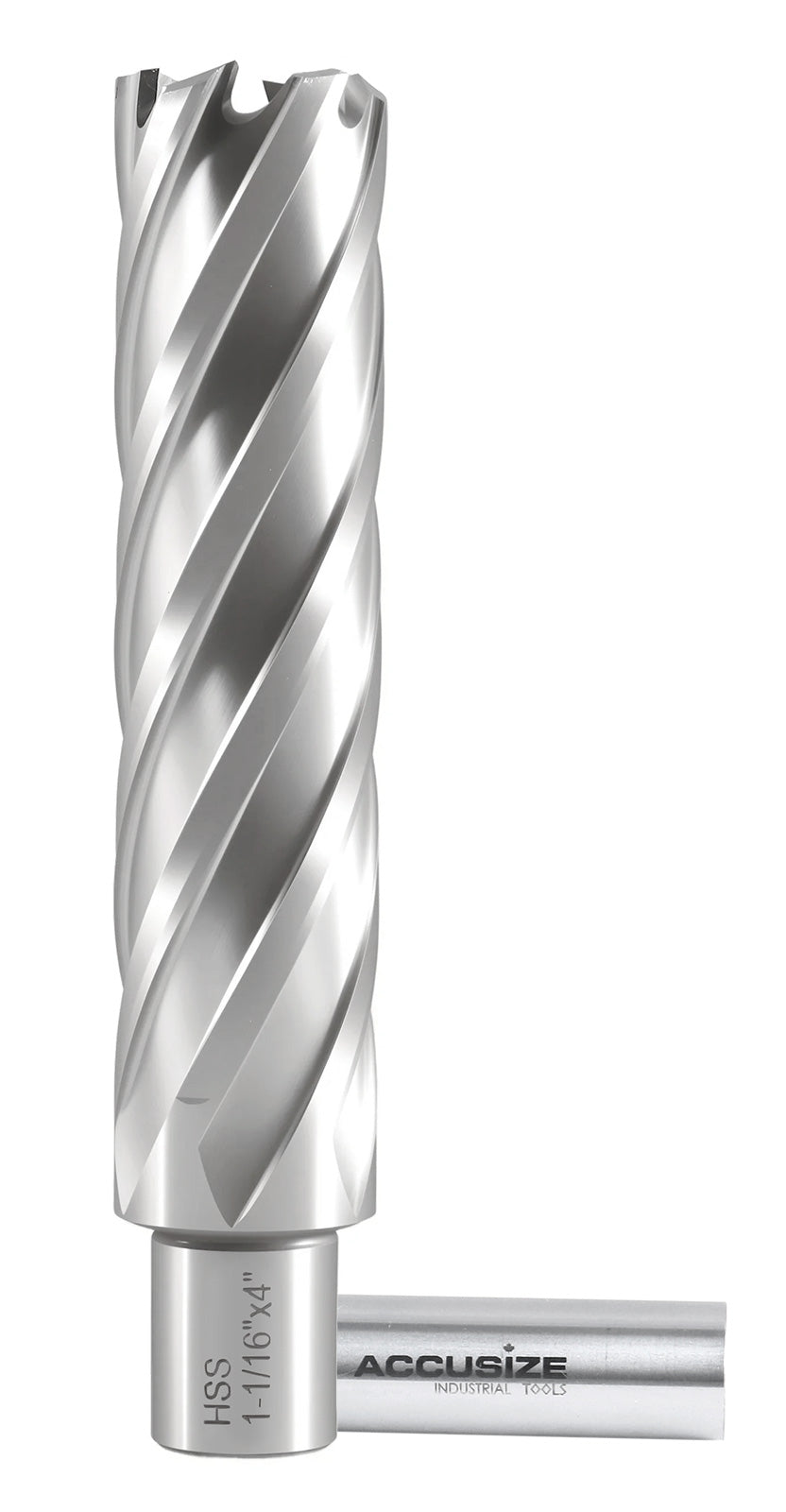 Fraises annulaires H.S.S. 4" Profondeur de coupe avec tige Weldon 3/4", sol CBN, norme ANSI