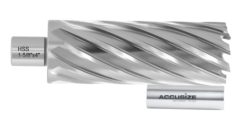 1-5/8″ Cutting Dia x 4″ Depth of Cut HSS Annular Cutter, CBN Ground, 3/4″ Weldon Shank, 2084-2031