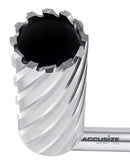 4" Cutting Depth, H.S.S. Annular Cutters with 3/4" Weldon Shank, CBN Ground, ANSI Standard