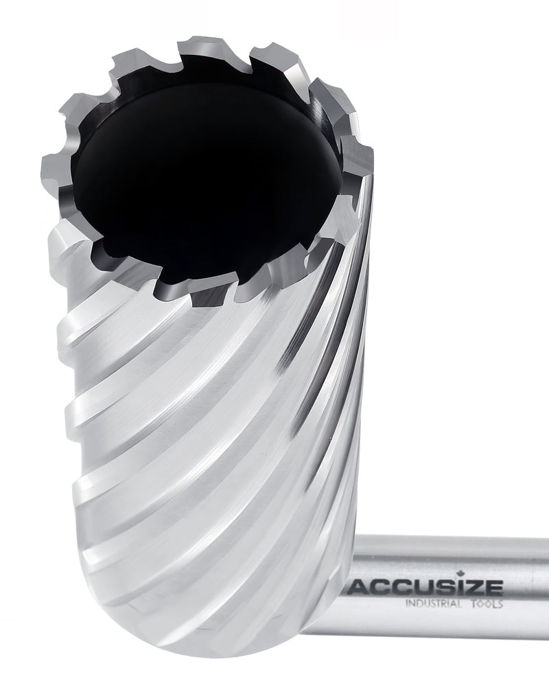 4" Cutting Depth, H.S.S. Annular Cutters with 3/4" Weldon Shank, CBN Ground, ANSI Standard