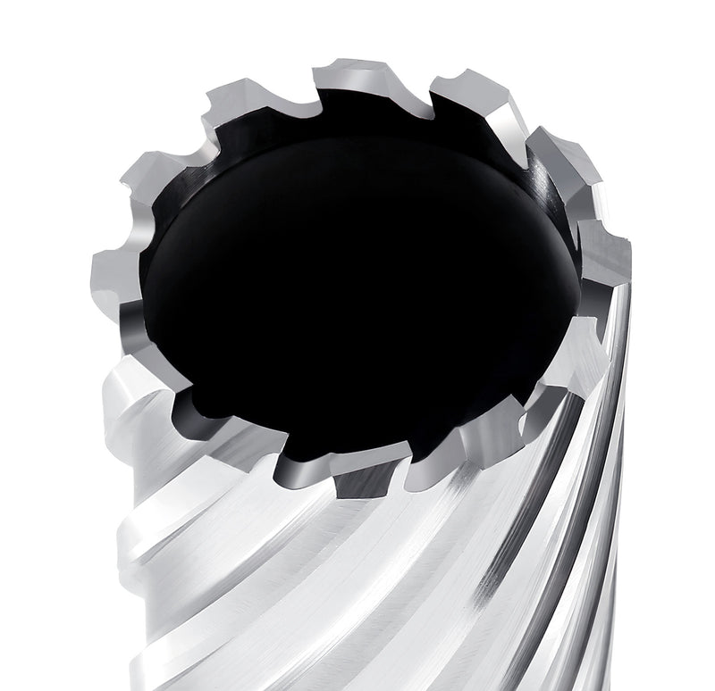 4" Cutting Depth, H.S.S. Annular Cutters with 3/4" Weldon Shank, CBN Ground, ANSI Standard