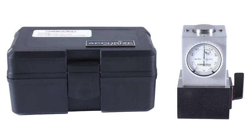 0-0.1'' by 0.001'' with Magnetic Base, 4'' Height, Z Axis Zero Setting, 2124-2002