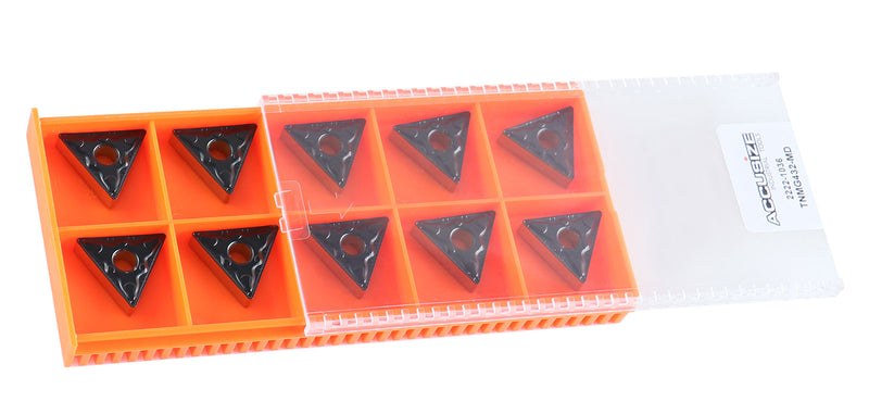 2222-1036 Tools Carbide Inserts, TNMG432 CVD Coating, Pack of 10