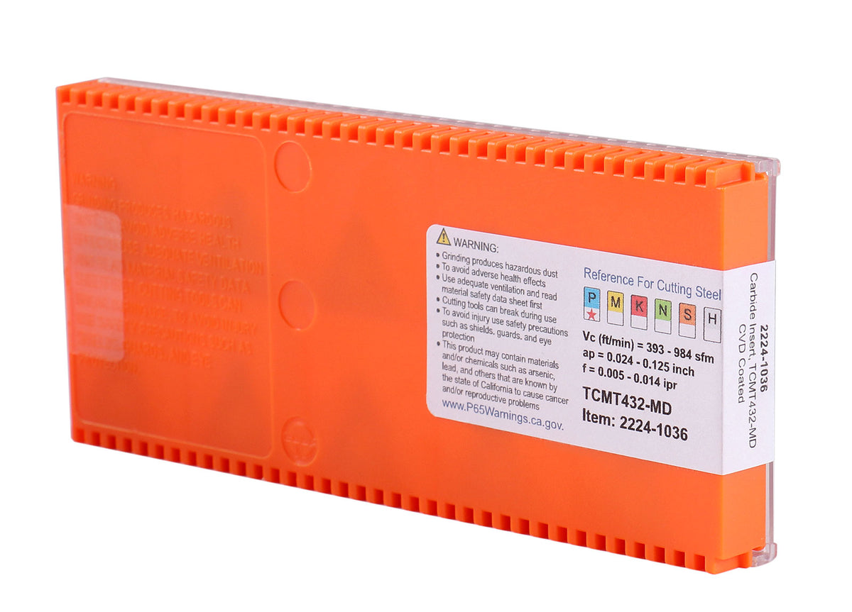 Inserts carbure, Revêtement CVD, TCMT, Noir/Jaune, 10 ps/boîte