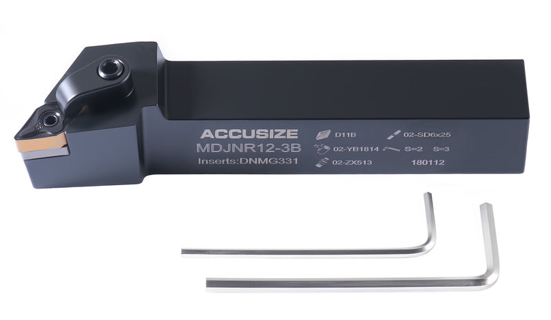 MDJN R/L Toolholders, with DNMG Inserts, Right-Hand and Left-Hand