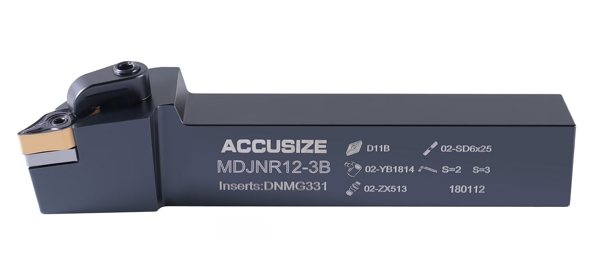 3/4'' by 4-1/2'' Mdjn R-12-3B Toolholder, Right Hand with Dnmg321 Carbide Insert, 2302-5016