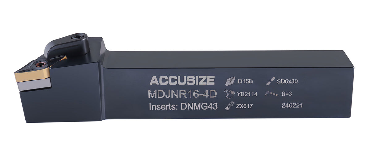 1'' by 6'' Mdjn R-16-4D Toolholder, Right Hand, with 1 Piece Dnmg432 Insert Installed, 2302-5020