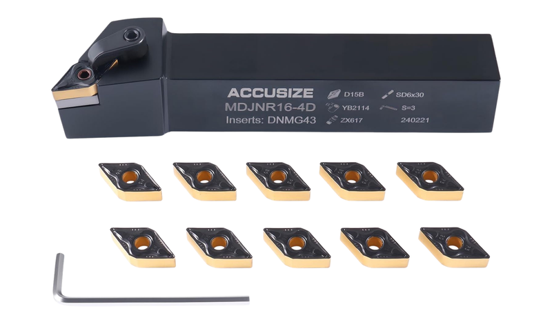 MDJN R/L Toolholders with Extra DNMG-432 Carbide Inserts