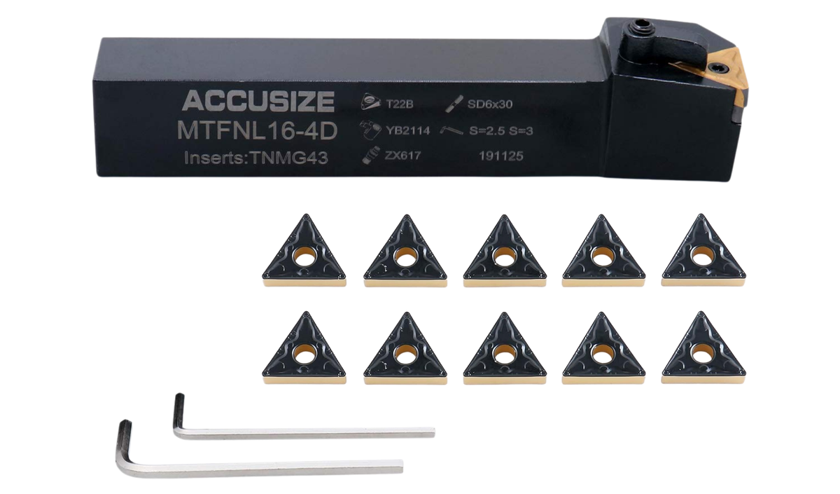 MTFN R/L Toolholders with Extra 10 Carbide TNMG Inserts
