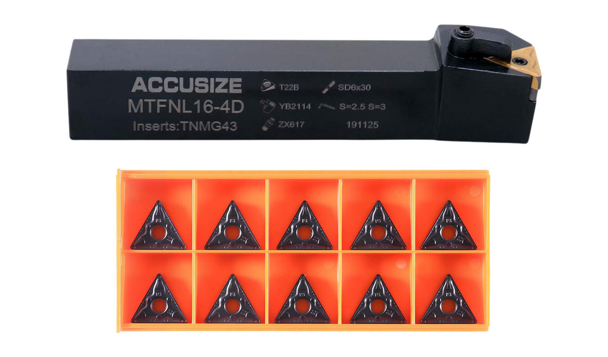 MTFN R/L Toolholders with Extra 10 Carbide TNMG Inserts