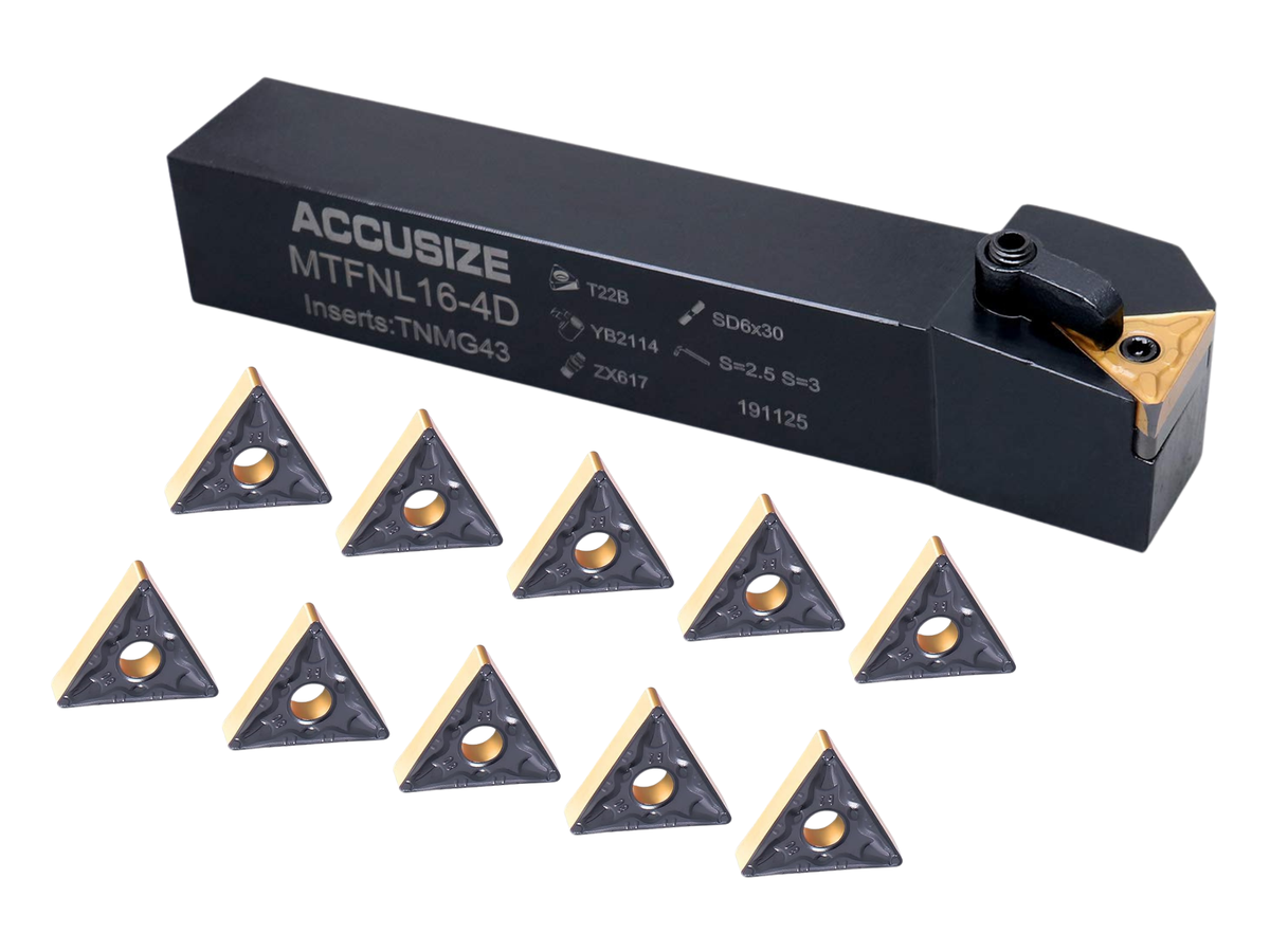 MTFN R/L Toolholders with Extra 10 Carbide TNMG Inserts