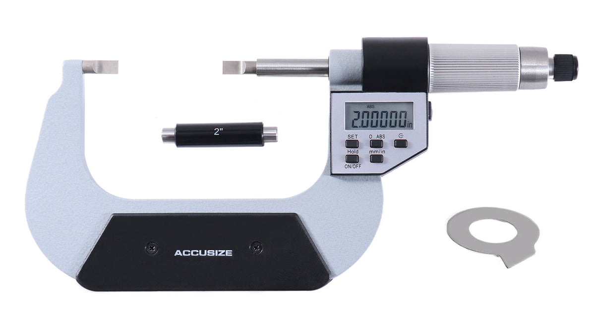 2-3''/50-75mm by 0.00005''/0.001mm Electronic Digital Blade Micrometers, Metric/Imperial, mm/inch, 2312-3010