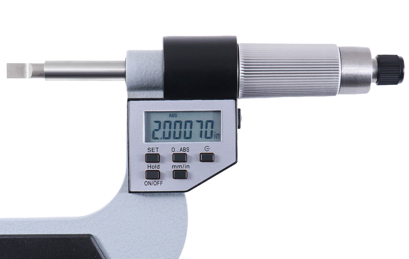 2-3''/50-75mm by 0.00005''/0.001mm Electronic Digital Blade Micrometers, Metric/Imperial, mm/inch, 2312-3010