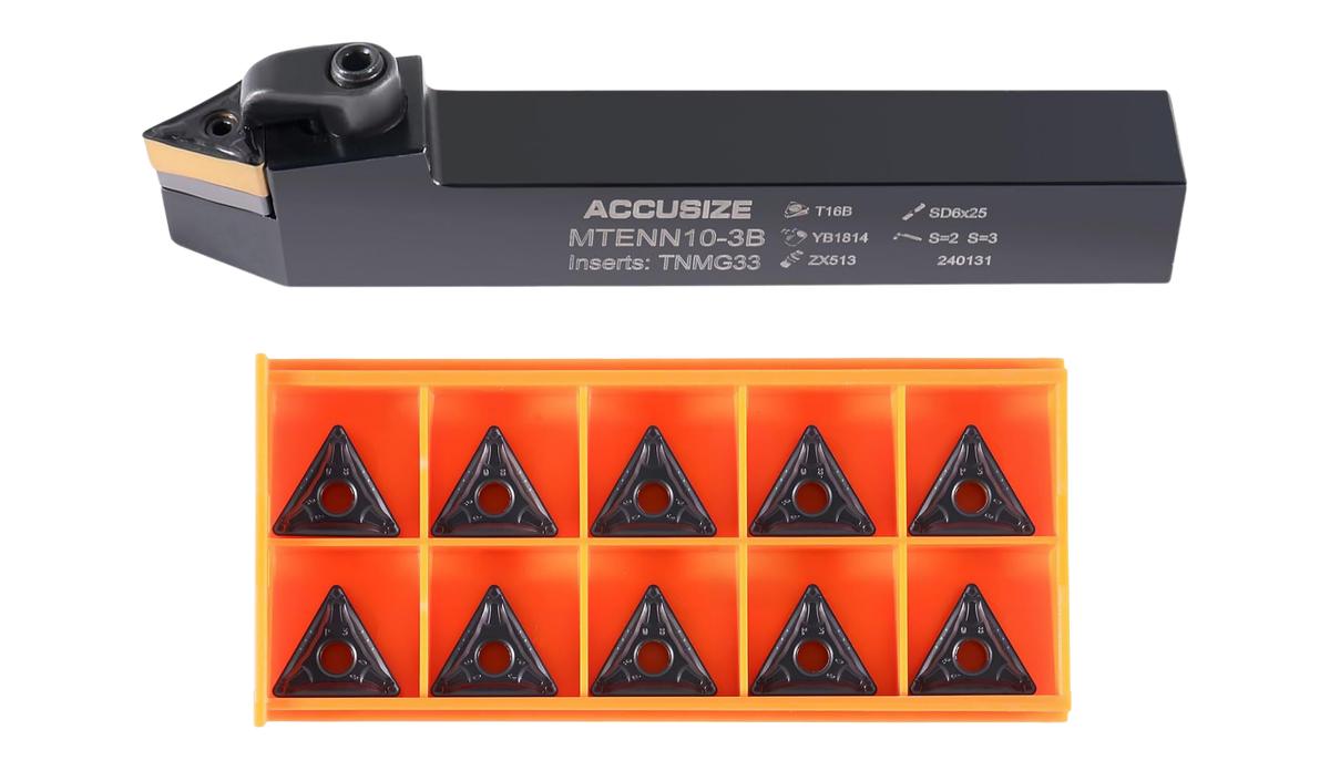 MTENN Toolholders with TNMG Carbide Inserts