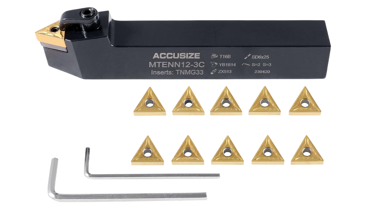 Porte-outils MTENN avec inserts en carbure TNMG