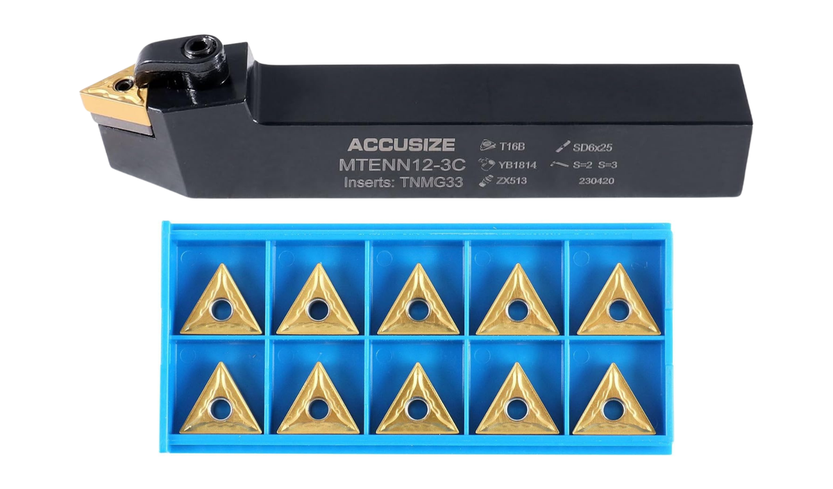 Porte-outils MTENN avec inserts en carbure TNMG