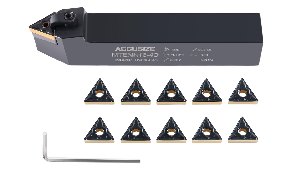 Porte-outils MTENN avec inserts en carbure TNMG