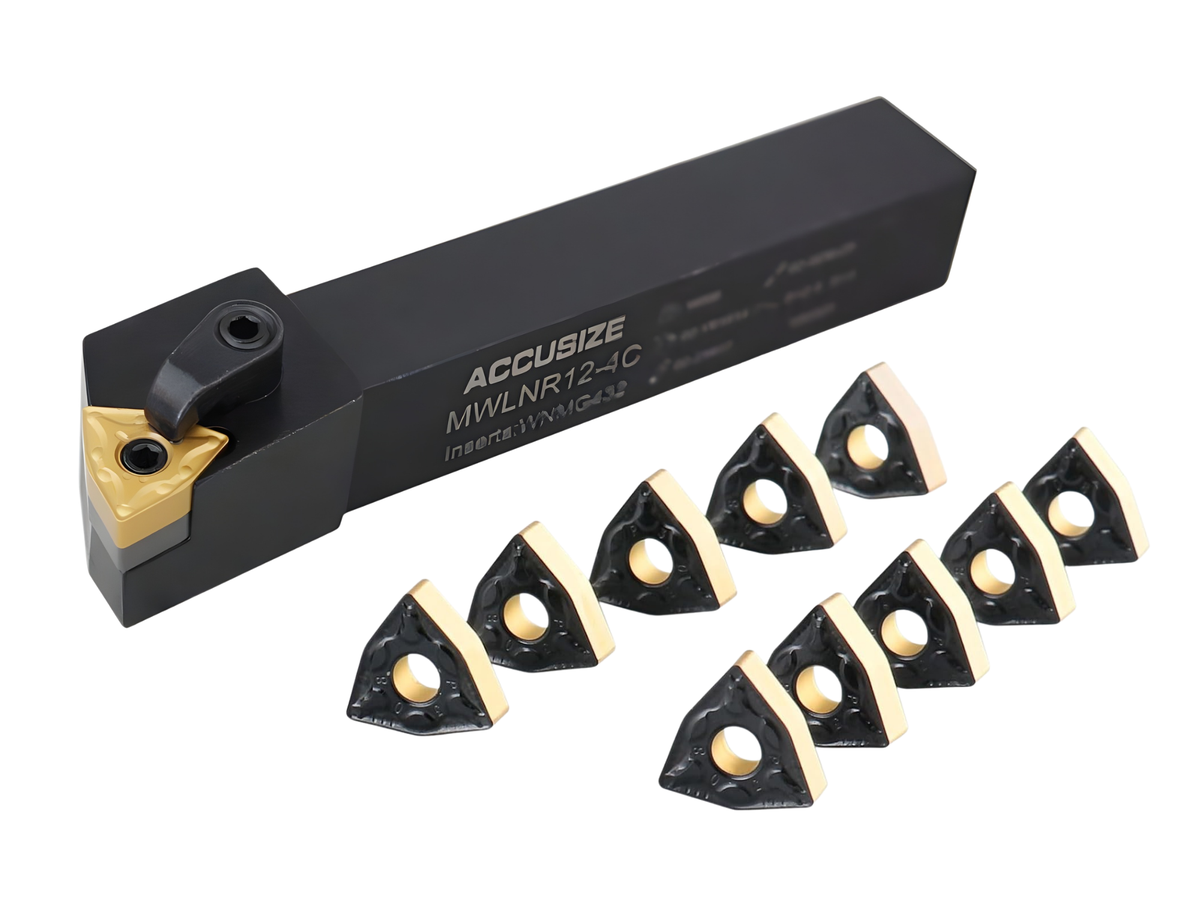 Porte-outils MWLN R/L avec 10 inserts en carbure supplémentaire WNMG