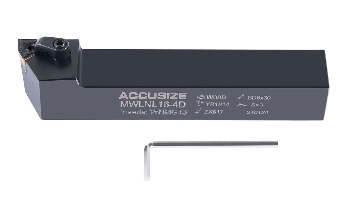 '- 1'' x 6'' Overall Length Mwln Tool Holder, Left Hand Cutting with Wnmg43 Carbide Inserts, 2316-1012