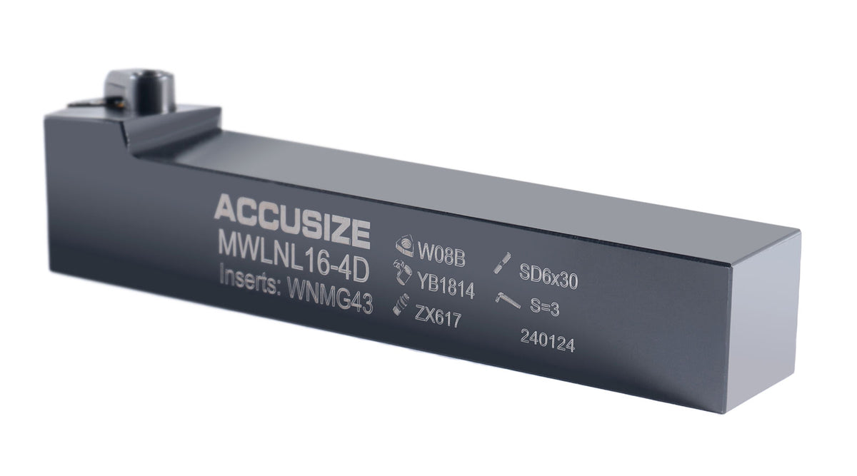 '- 1'' x 6'' Overall Length Mwln Tool Holder, Left Hand Cutting with Wnmg43 Carbide Inserts, 2316-1012
