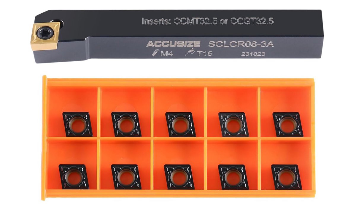 SCLC R/L Toolholders with Extra 10 CCMT Carbide CVD Coated Inserts