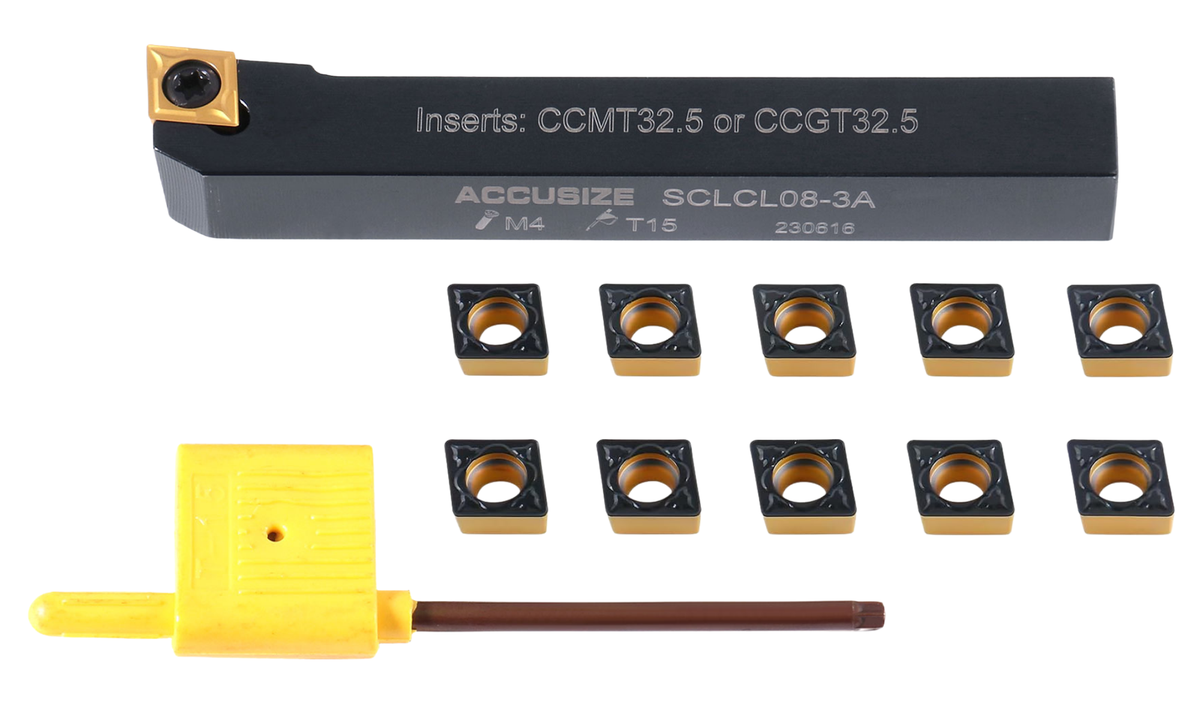 SCLC R/L Toolholders with Extra 10 CCMT Carbide CVD Coated Inserts