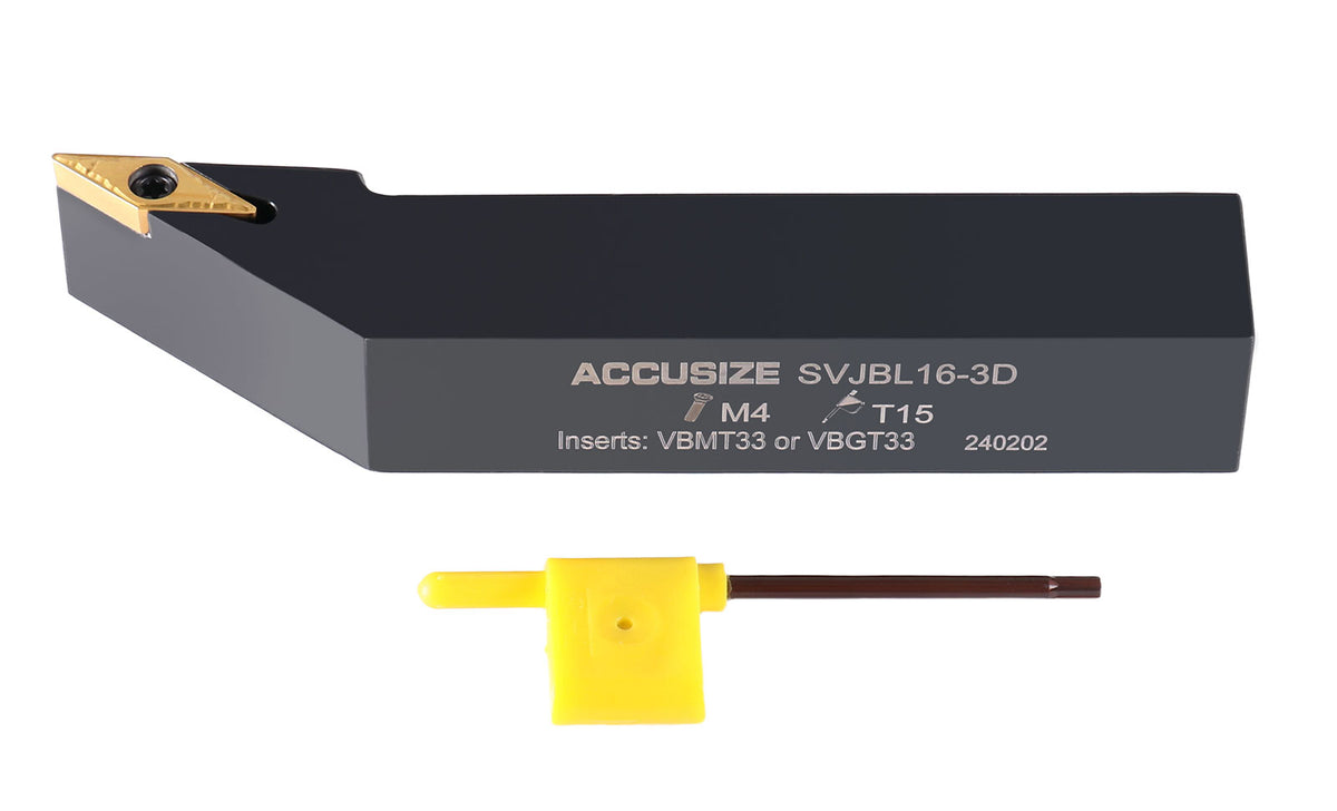1'' by 6'' Oal Svjb Tool Holder, Left Hand Cutting with Vbtm33 Carbide Inserts, 2373-6014