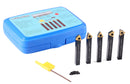 1/4'' by 2'' Oal 5 Pc Indexable Turning Tool Set with Tcmt1.8(1.5) Carbide Inserts, 2380-5022