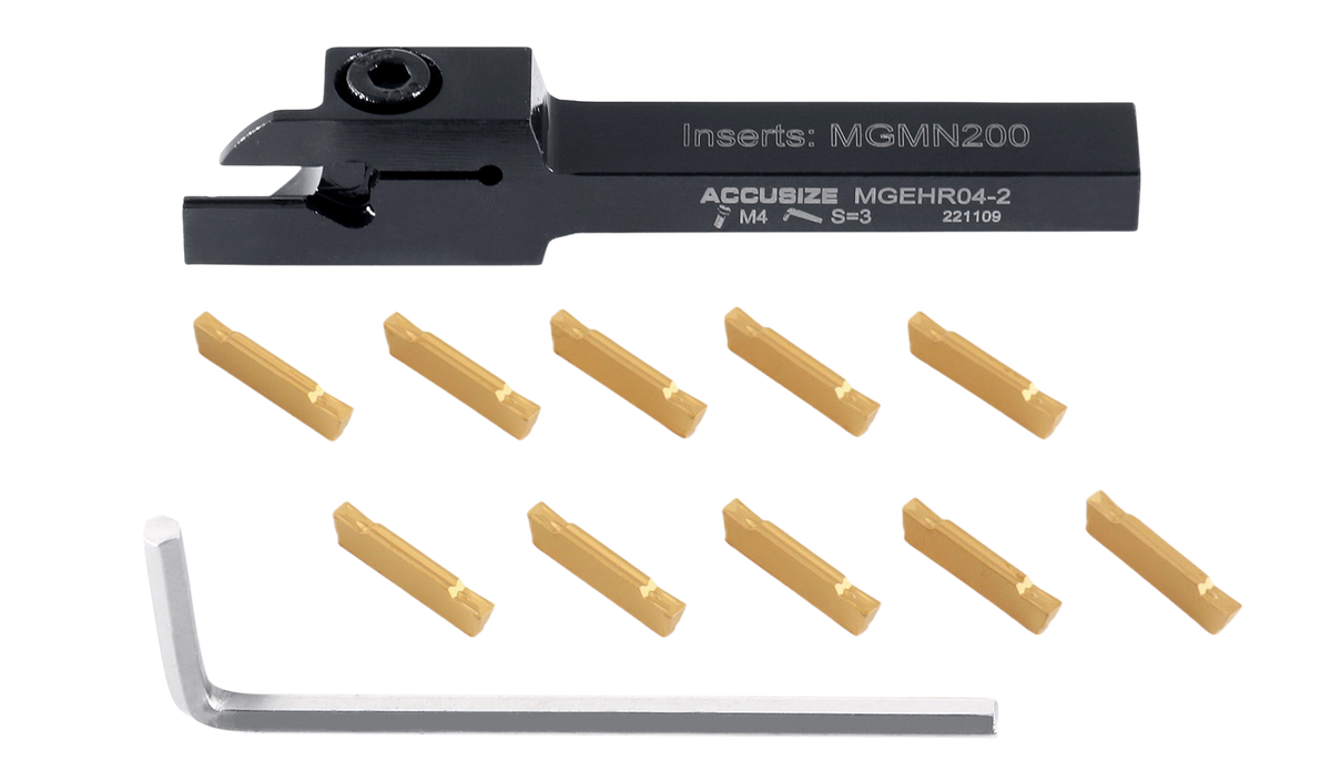 Indexable Cut-off Tool Holders with Carbide Inserts for Steel or Aluminum