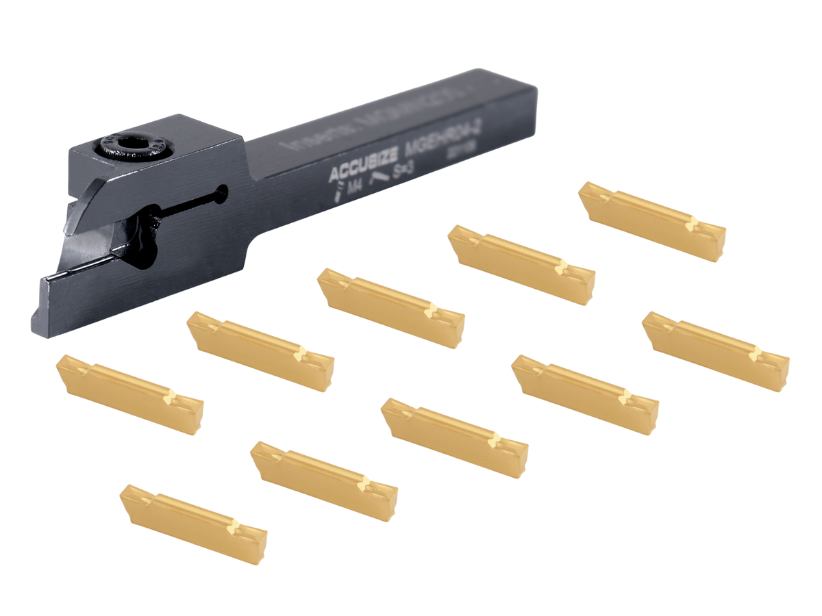 Porte-outils à découpage indexables avec inserts en carbure pour acier et aluminium
