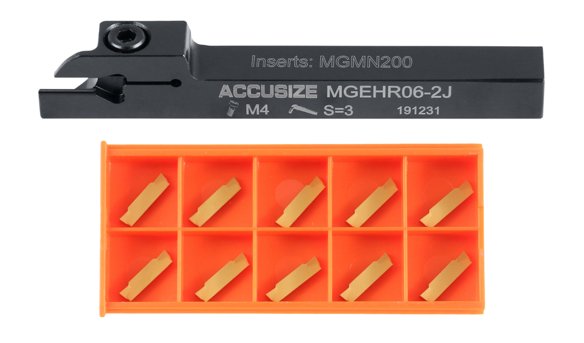 Porte-outils à découpage indexables avec inserts en carbure pour acier et aluminium