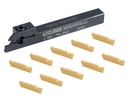 Indexable Cut-off Tool Holders with Carbide Inserts for Steel or Aluminum