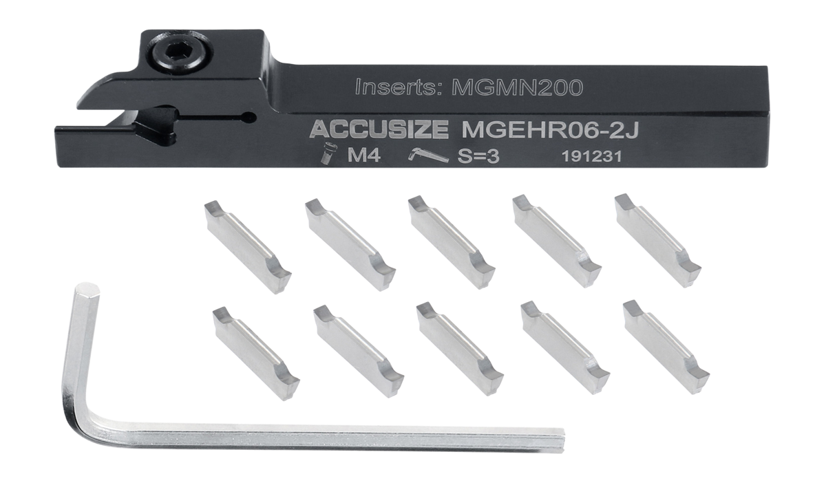 Porte-outils à découpage indexables avec inserts en carbure pour acier et aluminium