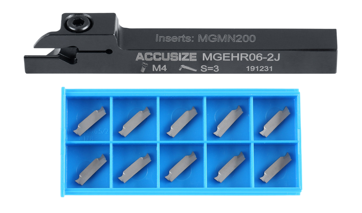 Porte-outils à découpage indexables avec inserts en carbure pour acier et aluminium