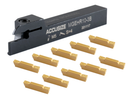 Indexable Cut-off Tool Holders with Carbide Inserts for Steel or Aluminum