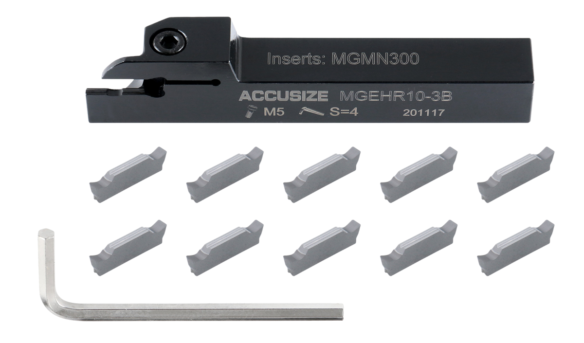 Porte-outils à découpage indexables avec inserts en carbure pour acier et aluminium