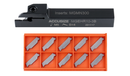 Indexable Cut-off Tool Holders with Carbide Inserts for Steel or Aluminum