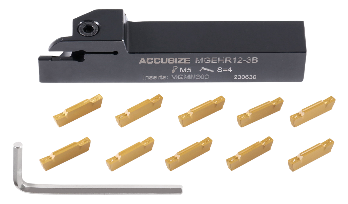 Porte-outils à découpage indexables avec inserts en carbure pour acier et aluminium