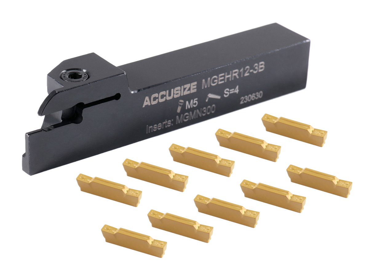 Porte-outils à découpage indexables avec inserts en carbure pour acier et aluminium