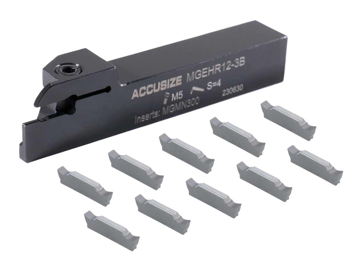 Porte-outils à découpage indexables avec inserts en carbure pour acier et aluminium