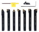 3/8'' Shank 7 Pc Indexable Carbide Turning Tool Set in Fitted Box, 2387-2003
